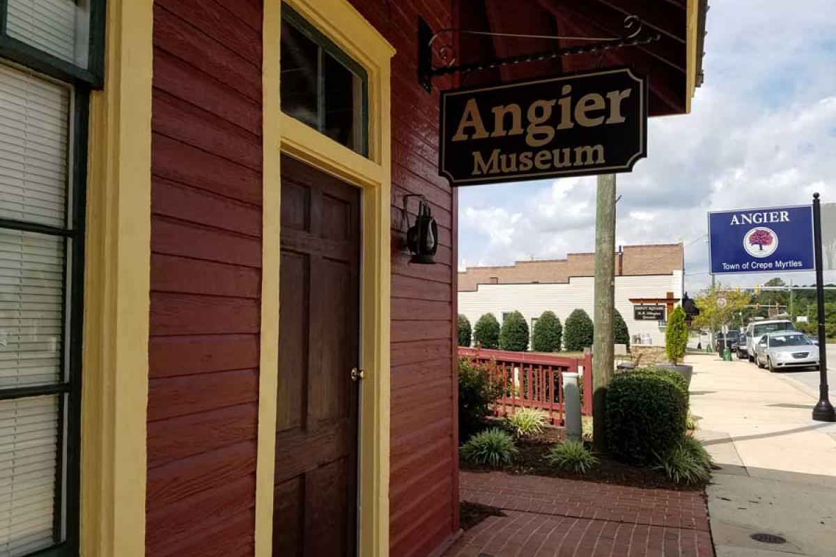 Angier Museum Sign and Entrance